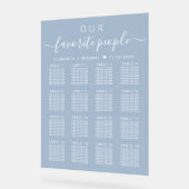 シックな16テーブルダスティブルー結婚の座席フロステッド アクリルサイン (傾斜)