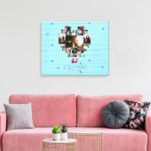 シックな18ハート型フォトコラージュwifey Canv キャンバスプリント (インサイチュ (リビング))