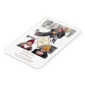 シックな3枚の写真インスタントカップル婚約したセッション マグネット (左側)