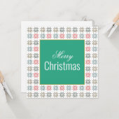 シックな4ポインセチアのモチーフパーソナライズされた・クリスマス カード (正面/裏面インサイチュ)