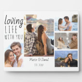 シックな5フォトコラージュ愛する生活あなたと |白 フォトプラーク (正面)