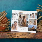 シックな5フォトコラージュ愛する生活あなたと |白 フォトプラーク (側面)