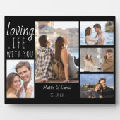 シックな5フォトコラージュ愛する生活あなたと |黒 フォトプラーク (正面)