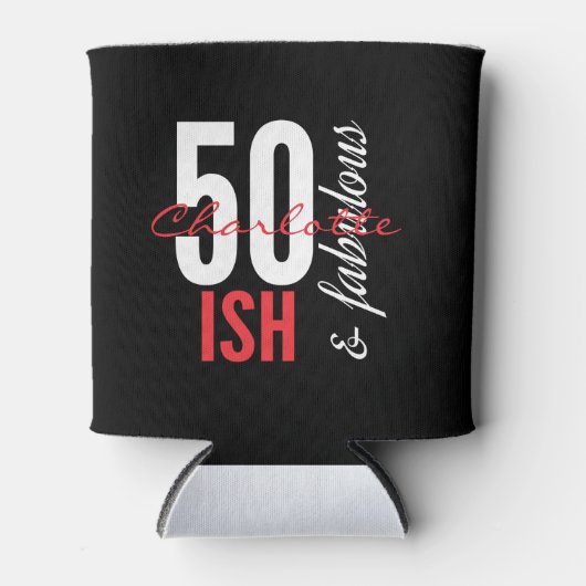 シックな50風と素晴らしい誕生日 缶クーラー (正面)