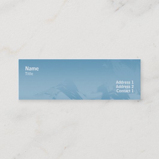 シックな80s -細い スキニー名刺 (正面)