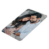 シックな+シンプルモダンSave the Date Magnet マグネット (左側)