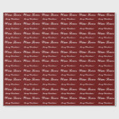 シックな"ワイン愛好家"の_MERRYのクリスマスの包装紙 ラッピングペーパー (フラット)