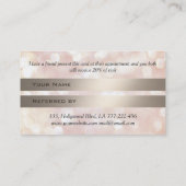 シックな《写真》ぼけ味幾何学的まつ毛と眉毛 紹介カード (裏面)