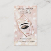 シックな《写真》ぼけ味幾何学的まつ毛と眉毛 紹介カード (正面)