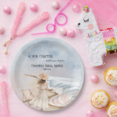 シックな「新しいチャプター」ビーチと波ブライダルシャワー ペーパープレート (パーティー)