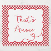 シックな「That is Amore」をテーマにイタリアンカスタマイズ可能 スパークリングワインラベル (シングルラベル)