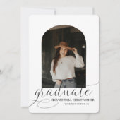 シックなArch 5フォトコラージュ卒業 案内状 (正面)