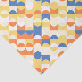 シックなAzureブルーサニーイエローサークルのアートパターン 薄葉紙 (詳細)