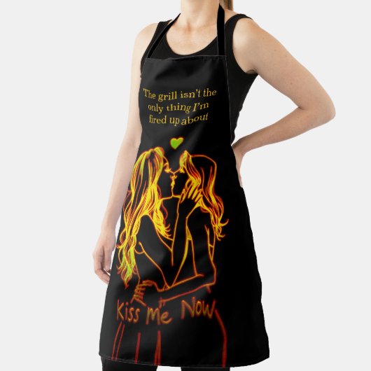 シックなBBQエプロンのための愛のお祝い エプロン (インサイチュ)