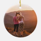 シックなBFFベスティーズ写真フレンズ永遠モダン セラミックオーナメント (裏面)