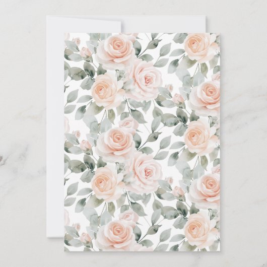 シックなBohoウッドランド動物の赤ちゃんシャワー 招待状 (裏面)