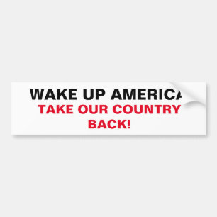 シックなBUMPERSTICKER_は"取ります私達の国の背部"を バンパーステッカー