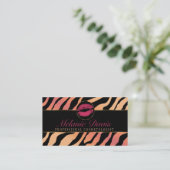 シックなCosmetologyの名刺 名刺 (スタンド正面)