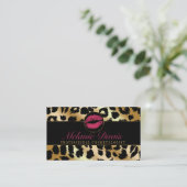 シックなCosmetologyの名刺 名刺 (スタンド正面)