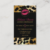 シックなCosmetologyの名刺 名刺 (裏面)