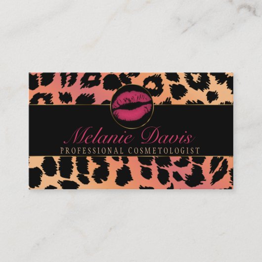 シックなCosmetologyの名刺 名刺 (正面)