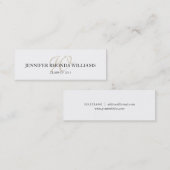 シックなflorishモノグラム学生の卒業の名刺 コーリングカード (正面/裏面)