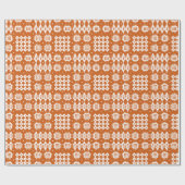 シックなGiftwrap: ウェールズのタペストリーパターン、赤レンガ色 ラッピングペーパー (フラット)