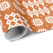 シックなGiftwrap: ウェールズのタペストリーパターン、赤レンガ色 ラッピングペーパー (ロールコーナー)