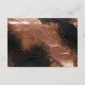 シックなGlamバラ金ゴールドブラックウェディングRSVP エンクロージャーカード (裏面)