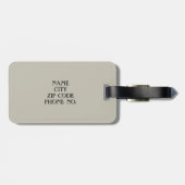 シックなGROON荷物タグ_547砂/黒/モノグラム ラゲッジタグ (裏面横)