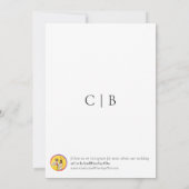 シックなInstagramフォトコラージュRSVP QRコード結婚ズ 招待状 (裏面)