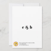 シックなInstagramフォトコラージュRSVP QRコード結婚ズ 招待状 (裏面)