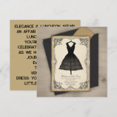 シックなLBD挨拶：シンプルまだ素晴らし 招待状 (正面/裏面)