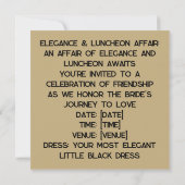 シックなLBD挨拶：シンプルまだ素晴らし 招待状 (裏面)