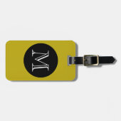 シックなLUGGAGE/BAG TAG_191 YELLOW/BLACK/MONOGRAM ラゲッジタグ (正面横)