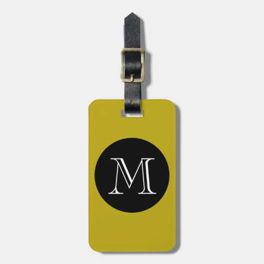 シックなLUGGAGE/BAG TAG_191 YELLOW/BLACK/MONOGRAM ラゲッジタグ (正面縦)