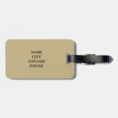 シックなLUGGAGE/BAG TAG_KHAKI TASSELS/BLACK ラゲッジタグ (裏面横)