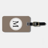 シックなLUGGAGE/BAG TAG_MODERN柔らかいBROWN/WHITE/BLACK ラゲッジタグ (正面横)