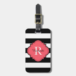シックなLUGGAGE/BAG TAG_MODERN 77 CORAL/BLACK/WHITE ラゲッジタグ