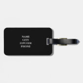 シックなLUGGAGE/BAG TAG_MODERN BLACK/WHITEは縞で飾ります ラゲッジタグ (裏面横)