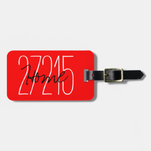 シックなLUGGAGE/BAG TAG_ZIPCODE_RED ラゲッジタグ
