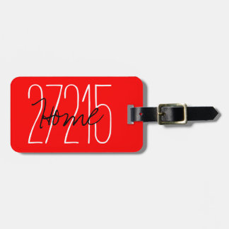 シックなLUGGAGE/BAG TAG_ZIPCODE_RED ラゲッジタグ