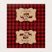 シックなLumberjack赤いバッファローベビーシャワーありがとう (外部フラット)