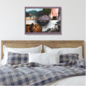 シックなMauve装飾品4枚コラージュ キャンバスプリント (インサイチュ (寝室))