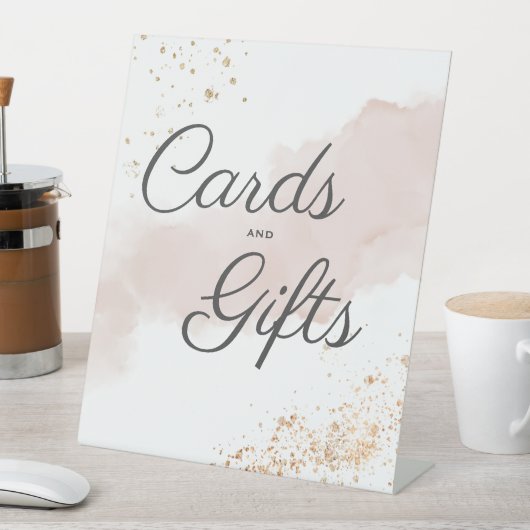 シックなMauve金ゴールドカードとギフト結婚ズ 台座サイン (インサイチュ)