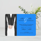 シックなmr.ツキセドカップル結婚お祝い 招待状 (スタンド正面)