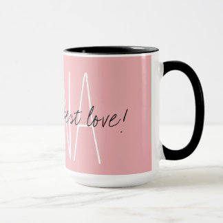 シックなMUG_は"ナナ最も最高のな愛" _PINK与えます マグカップ