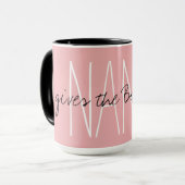 シックなMUG_は"ナナ最も最高のな愛" _PINK与えます マグカップ (正面左)