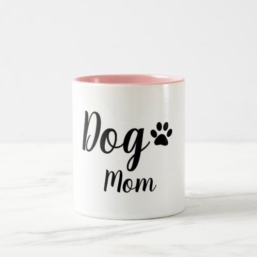 シックなMUG_犬のお母さん ツートーンマグカップ (中央)