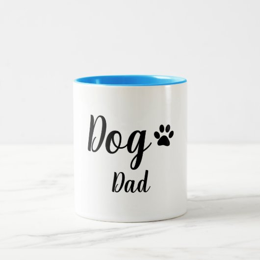 シックなMUG_犬のパパ ツートーンマグカップ (中央)